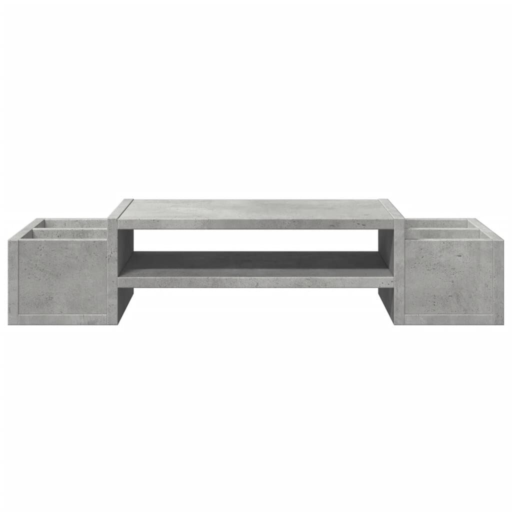 vidaXL Βάση Οθόνης με Αποθ. Γκρι Σκυρ. 70x27x15 εκ. Επεξεργ. Ξύλο