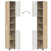 vidaXL Σετ Επίπλων Μπάνιου με ράφι 4 pcs Sonoma Δρυς 30 x 35 x 192 εκ.