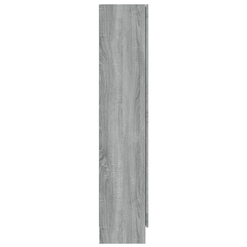 vidaXL Βιτρίνα Γκρι Sonoma 82,5 x 30,5 x 150 εκ. Επεξεργασμένο Ξύλο