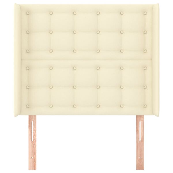 vidaXL Κεφαλάρι με Πτερύγια Κρεμ 83x16x118/128 εκ. Συνθετικό Δέρμα