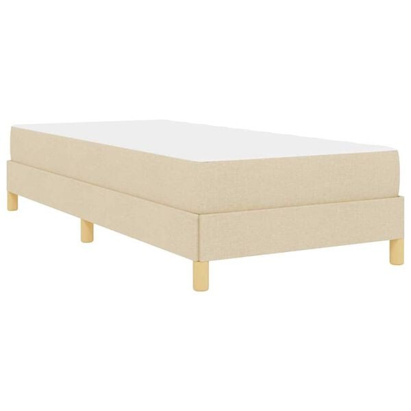 vidaXL Κρεβάτι με ελατήρια Κρέμα και Καφέ 80 x 200 cm