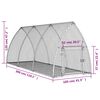 vidaXL Κλουβί Κουνελιών Ασημί 300x105x120 εκ. από Γαλβανισμένο Χάλυβα