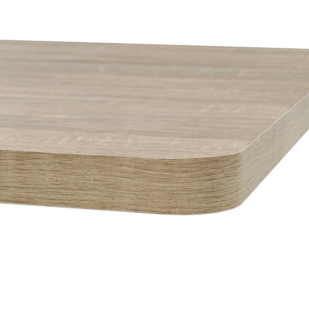 vidaXL Τραπέζι Bistro Τετράγωνο Χρώμα Δρυός 80x80x75 εκ. MDF/Ατσάλι