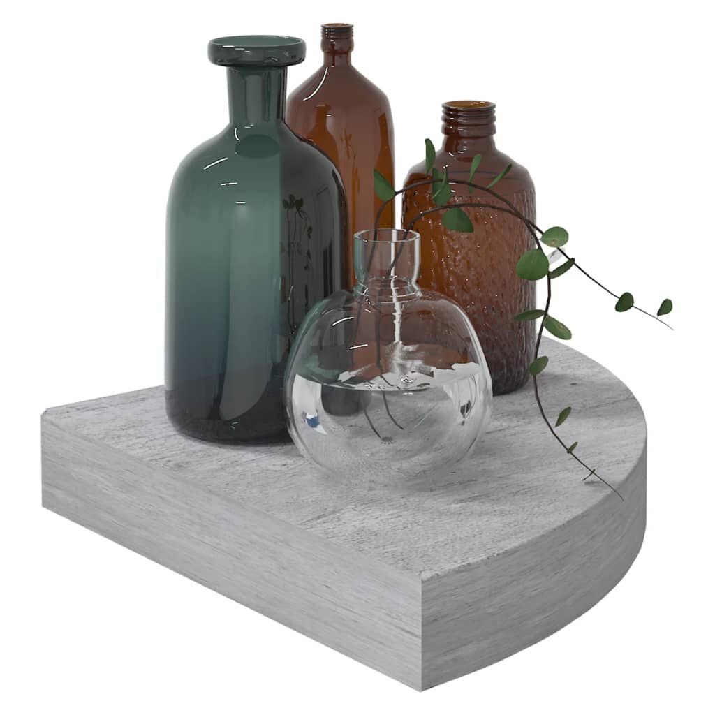 vidaXL Ράφια Τοίχου Γωνιακά 2 τεμ. Δρυς/Λευκό 25 x 25 x 3,8 εκ από MDF