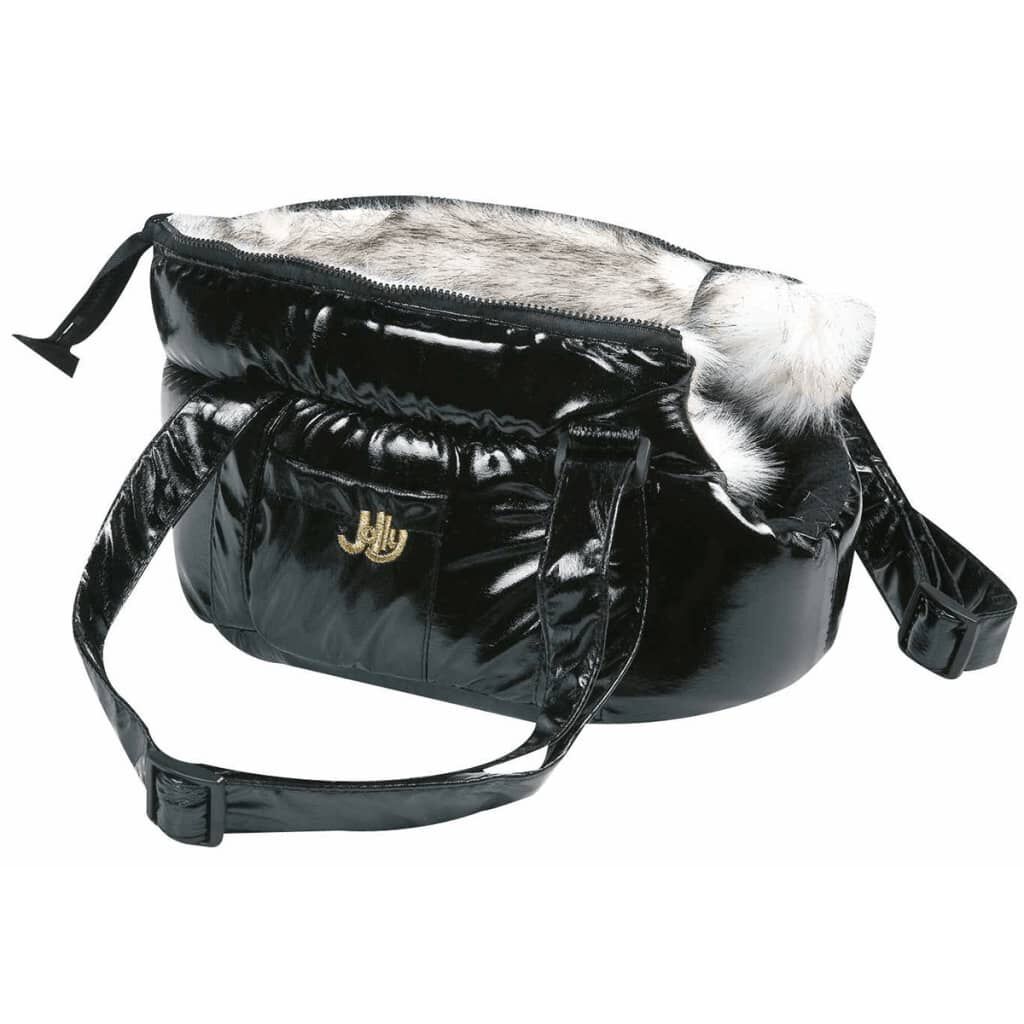 FLAMINGO Τσάντα Μεταφοράς Κατοικίδιων Lola Μαύρη 32 x 17 x 42 εκ.
