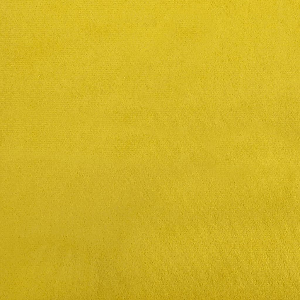 vidaXL Καναπές Κρεβάτι Γωνιακός Κίτρινος 260 x 140 x 70 εκ. Βελούδινος