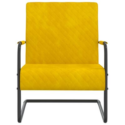 vidaXL Καρέκλα «Πρόβολος» Κίτρινη Μουσταρδί Βελούδινη