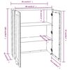 vidaXL Πάνω Μέρος Ντουλαπιού HAMAR Αν. Γκρι 85x35x100 εκ. Μασίφ Πεύκο