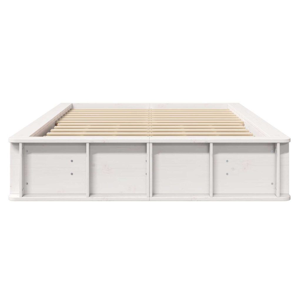 vidaXL Σκελετός Κρεβατιού Λευκό 210 x 158 x 30 εκ Στερεά ξυλεία πεύκου