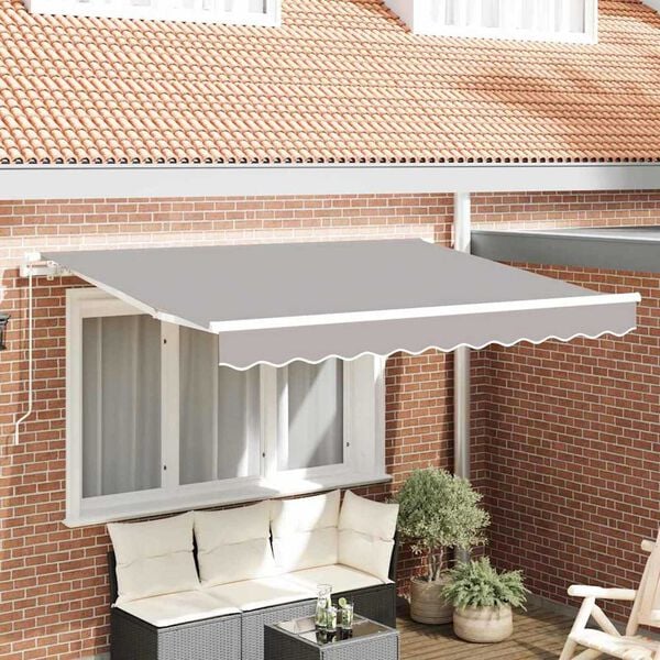 vidaXL Σκηνίτσα Αναδιπλούμενη Ανοιχτό γκρι 350 x 200 cm