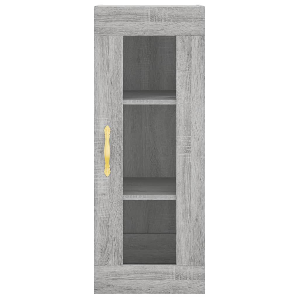 vidaXL Μπουφές Sonoma Γκρι 34,5 x 34 x 180 εκ. από Επεξεργασμένο Ξύλο