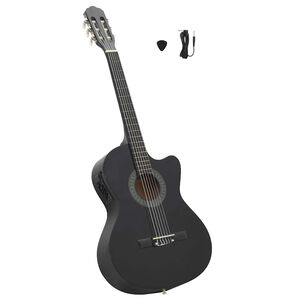 vidaXL &Kappa;&iota;&theta;ά&rho;&alpha; Western Classical Cutaway &Mu;&alpha;ύ&rho;&eta; &mu;&epsilon; &Iota;&sigma;&omicron;&sigma;&tau;&alpha;&theta;&mu;&iota;&tau;ή 6 &Chi;&omicron;&rho;&delta;έ&sigmaf;