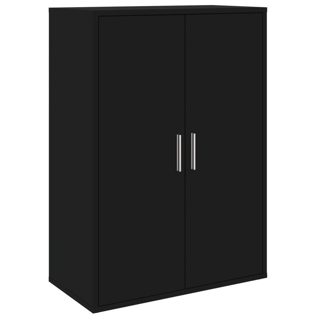 vidaXL Βοηθητικά Ντουλάπια 2 τεμ. Μαύρη 60 x 31 x 84 εκ. Επεξεργ. Ξύλο