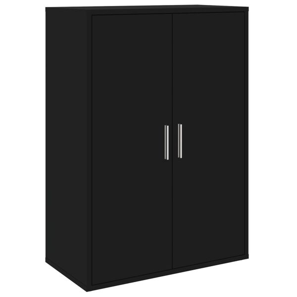 vidaXL Βοηθητικά Ντουλάπια 2 τεμ. Μαύρη 60 x 31 x 84 εκ. Επεξεργ. Ξύλο