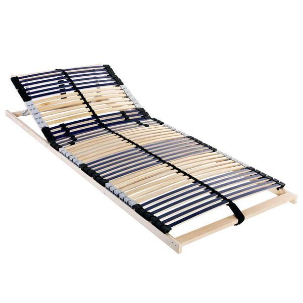 vidaXL Βάση κρεβατιού με λάμες Καφέ 70 x 190 cm Ξύλο και Μέταλλο