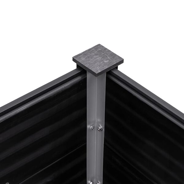 vidaXL Ζαρντινιέρα Υπερυψωμένη Γκρι 250 x 50 x 54 εκ. από WPC