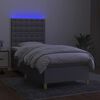 vidaXL &Kappa;&rho;&epsilon;&beta;ά&tau;&iota; Boxspring &mu;&epsilon; &Sigma;&tau;&rho;ώ&mu;&alpha; & LED &Alpha;&nu;.&Gamma;&kappa;&rho;&iota; 90x190 &epsilon;&kappa;. &Upsilon;&phi;&alpha;&sigma;&mu;ά&tau;&iota;&nu;&omicron;