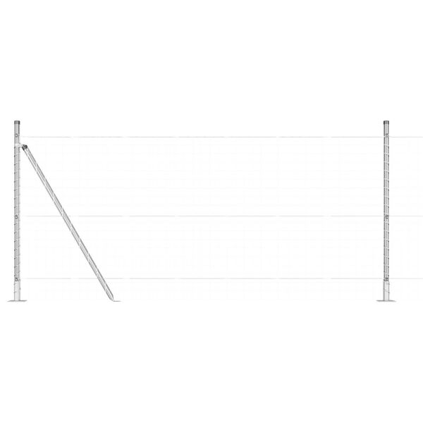 vidaXL Πάσσαλοι φence με βάση 52 τεμάχια Ø32mm 90cm Γαλβανισμένο Χάλυβα