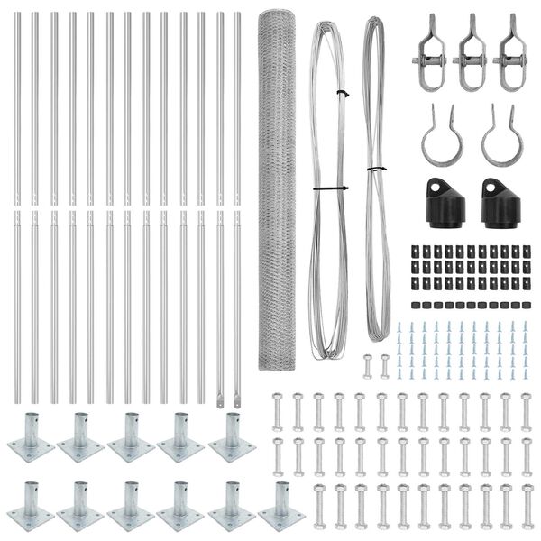vidaXL &Sigma;&tau;ύ&lambda;&omicron;&sigmaf; &Pi;&epsilon;&rho;&iota;&phi;&rho;ά&xi;&epsilon;&omega;&nu; &Alpha;&sigma;&eta;&mu;ί 25 x 1,4 m (25 mm &delta;ί&chi;&tau;&upsilon;) &Alpha;&tau;&sigma;ά&lambda;&iota;