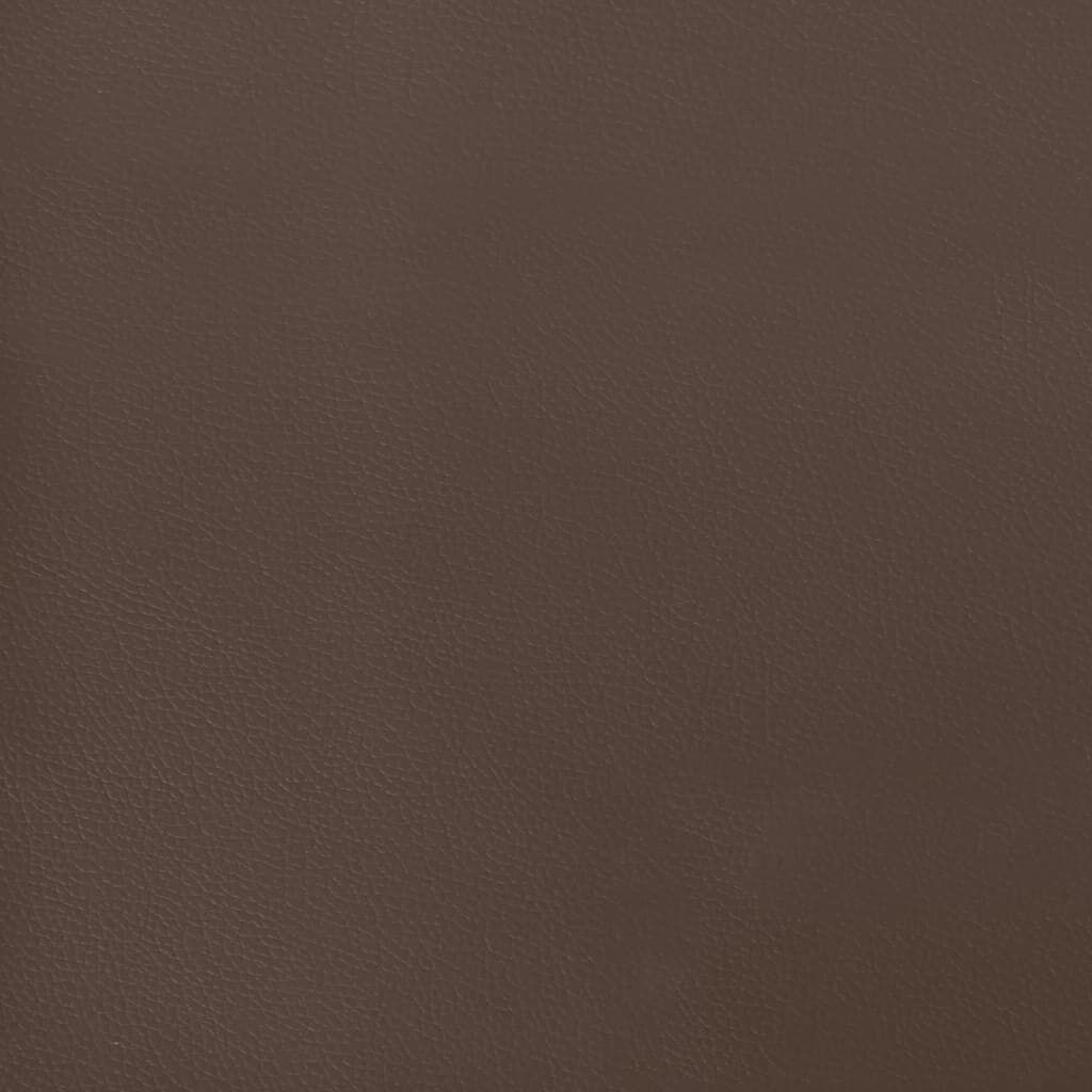 vidaXL Κρεβάτι Boxspring με Στρώμα Καφέ 200x200 εκ. Συνθετικό Δέρμα