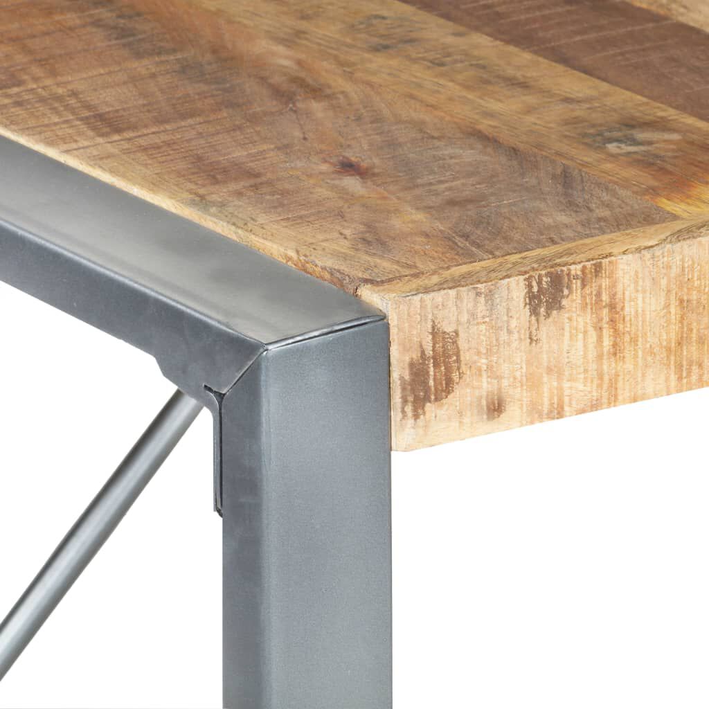 vidaXL Τραπεζαρία 140 x 140 x 75 εκ. από Ακατέργαστο Ξύλο Μάνγκο