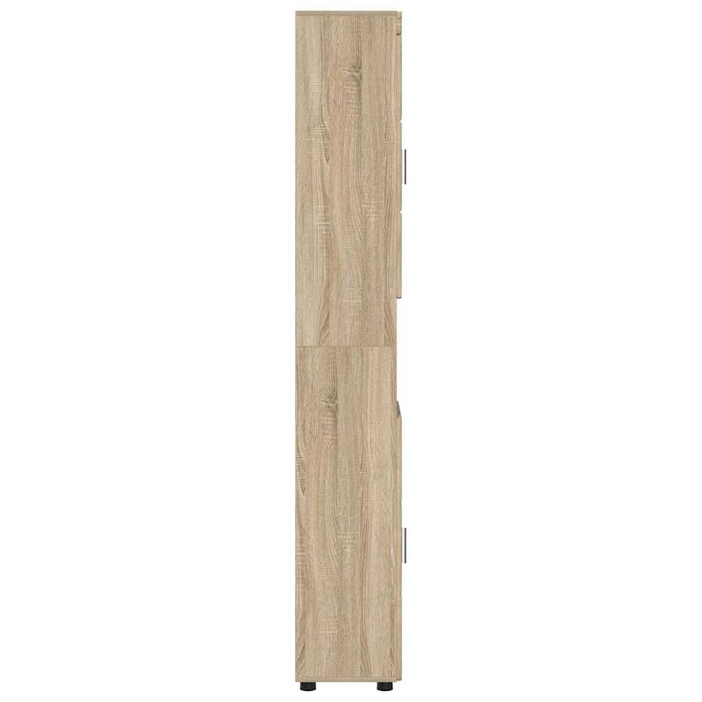 vidaXL Ντουλάπι Μπάνιου με αποθήκευση Sonoma Δρυς 37 x 31.5 x 203 εκ