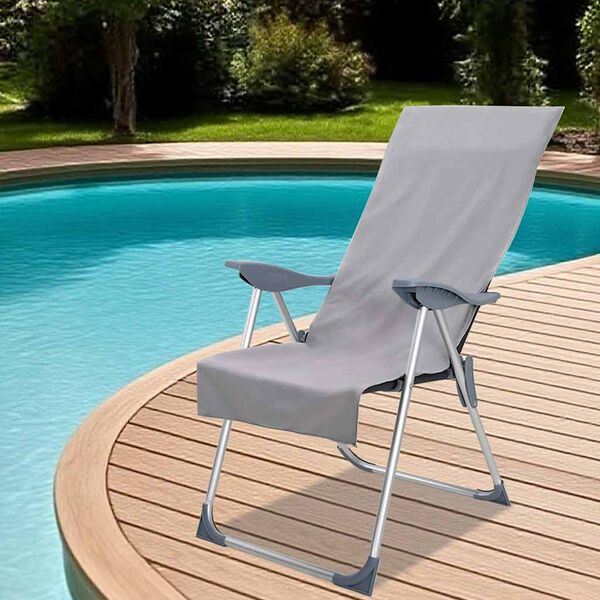 vidaXL Κουβέρτες Εξωτερικού Χώρου για Καρέκλες 2 pcs Σκούρο γκρι
