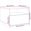 vidaXL Τραπεζάκι Σαλονιού με Φώτα LED Sonoma Δρυς 50x49x40 εκ.