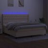 vidaXL &Kappa;&rho;&epsilon;&beta;ά&tau;&iota; Boxspring &mu;&epsilon; &Sigma;&tau;&rho;ώ&mu;&alpha; & LED &Kappa;&rho;&epsilon;&mu; 200x200 &epsilon;&kappa;. &Upsilon;&phi;&alpha;&sigma;&mu;ά&tau;&iota;&nu;&omicron;