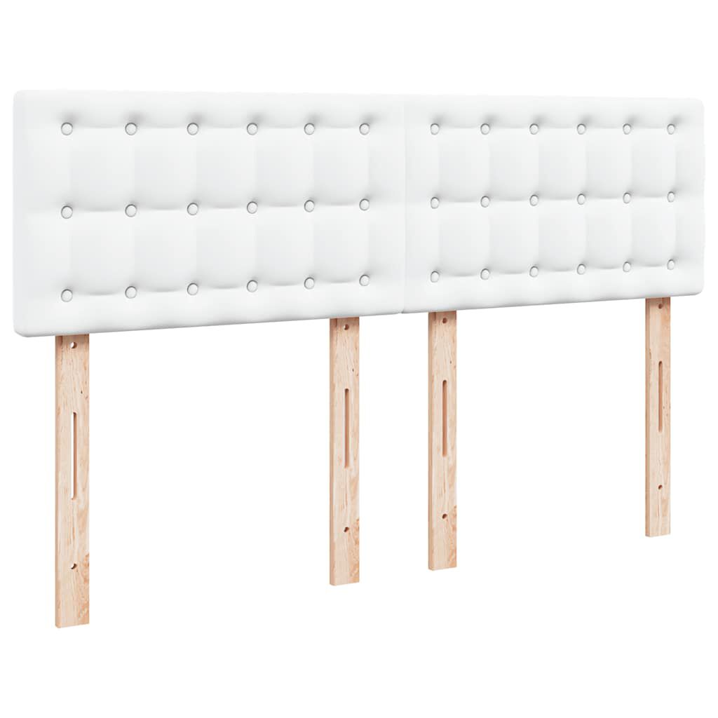 vidaXL Οθωμανικό κρεβάτι με στρώμα Λευκό 140x200cm Faux Leather