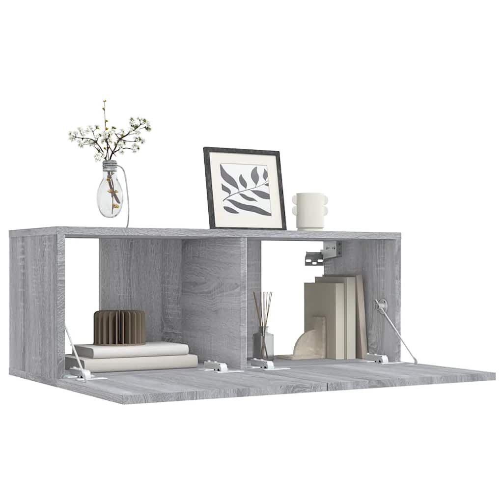 vidaXL Έπιπλο Τηλεόρασης Γκρι Sonoma 80x30x30 εκ. από Επεξεργ. Ξύλο