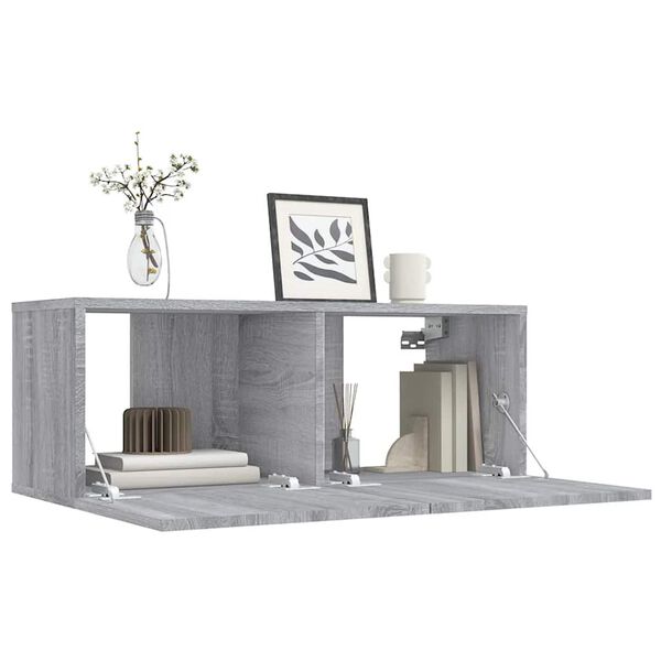 vidaXL Έπιπλο Τηλεόρασης Γκρι Sonoma 80x30x30 εκ. από Επεξεργ. Ξύλο