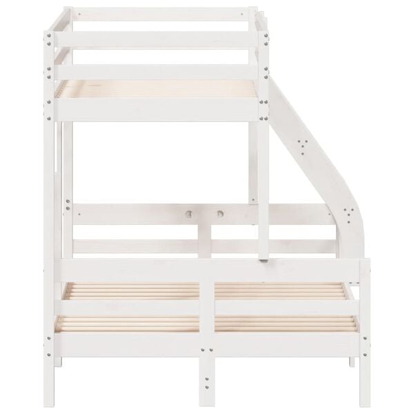 vidaXL Κουκέτα 90x200/120x200 εκ. Λευκό από Μασίφ Ξύλο Πεύκου