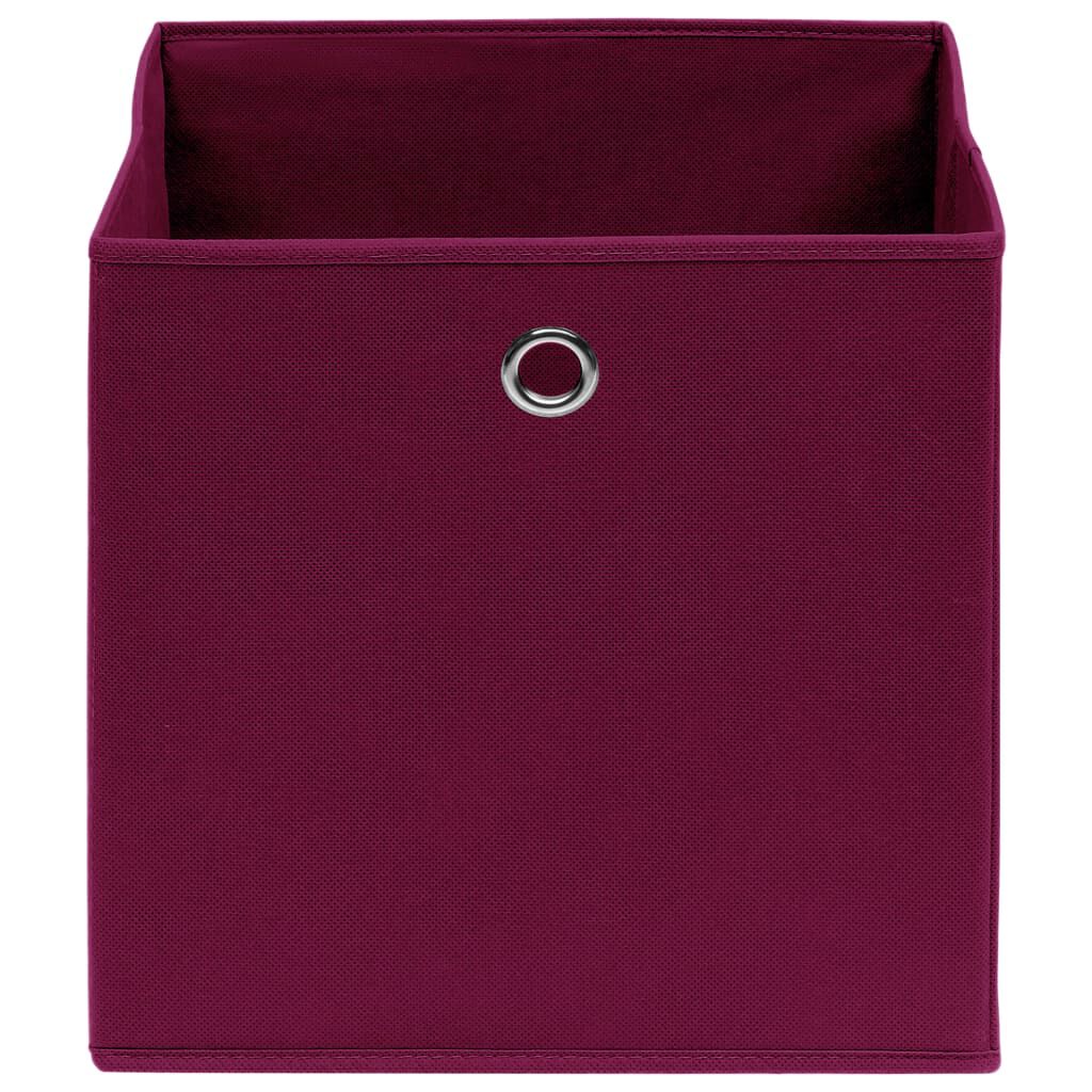 vidaXL Κουτιά Αποθήκευσης 10τεμ Σκ Κόκκινα 28x28x28εκ Ύφασμα Non-woven