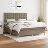 vidaXL &Kappa;&rho;&epsilon;&beta;ά&tau;&iota; Boxspring &mu;&epsilon; &Sigma;&tau;&rho;ώ&mu;&alpha; Taupe 160x200 &epsilon;&kappa;. &Upsilon;&phi;&alpha;&sigma;&mu;ά&tau;&iota;&nu;&omicron;