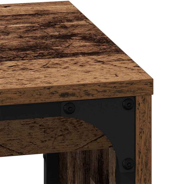 vidaXL Φωτιστικό Τραπεζάκι 3 pcs Παλαιό ξύλο 60 x 35 x 56 εκ.