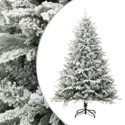 vidaXL Χριστουγεννιάτικο Δέντρο Τεχν. LED/Μπάλες/Χιόνι 180 εκ. PVC/PE