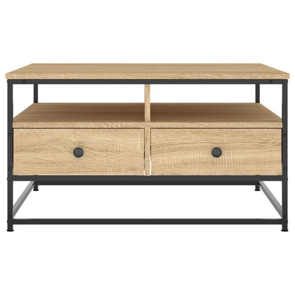 vidaXL Τραπεζάκι Σαλονιού Sonoma Δρυς 80 x 80 x 45 εκ. Επεξεργ. Ξύλο