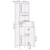 vidaXL Ντουλάπι Μπάνιου 38x33,5x160 εκ. από Μασίφ Ξύλο Μάνγκο