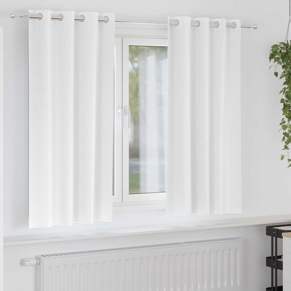 vidaXL Κουρτίνες 2 pcs Καθαρό Λευκό 175 x 140 εκ. Πολυεστέρας