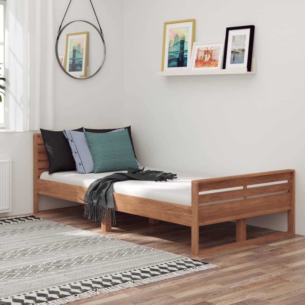 vidaXL Πλαίσιο Κρεβατιού 100 x 200 εκ. από Μασίφ Ξύλο Teak