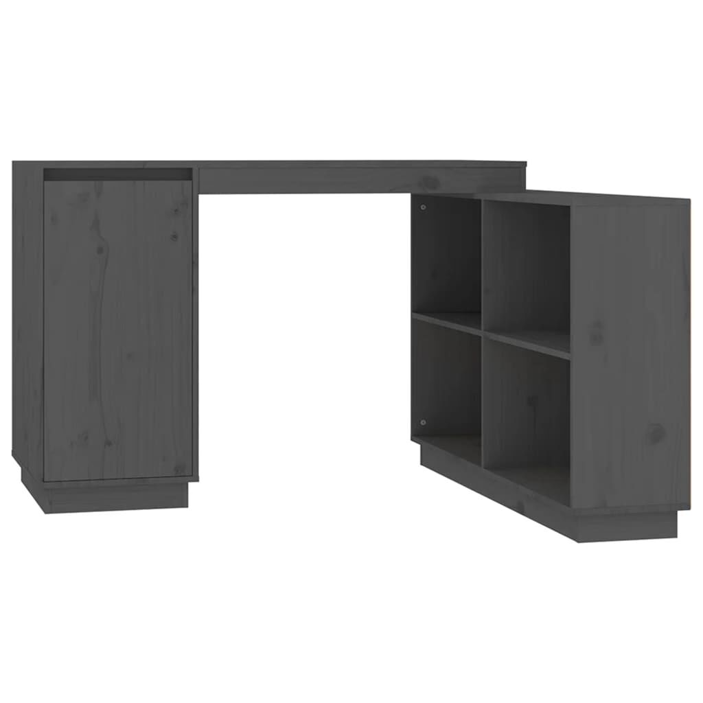 vidaXL Γραφείο Γκρι 110 x 50 x 75 εκ. από Μασίφ Ξύλο Πεύκου