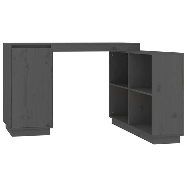 vidaXL Γραφείο Γκρι 110 x 50 x 75 εκ. από Μασίφ Ξύλο Πεύκου
