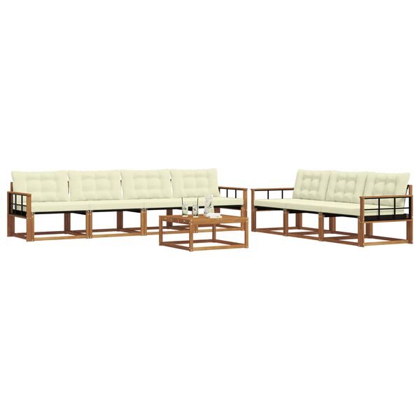 vidaXL &Sigma;&epsilon;&iota;&rho;ά &Kappa;&alpha;&nu;&alpha;&pi;έ &Epsilon;&xi;&omega;&tau;&epsilon;&rho;&iota;&kappa;&omicron;ύ &mu;&epsilon; &mu;&alpha;&xi;&iota;&lambda;ά&rho;&iota; 8 pcs &Phi;&upsilon;&sigma;&iota;&kappa;ό &kappa;&alpha;&iota; &Kappa;&rho;έ&mu;&alpha;