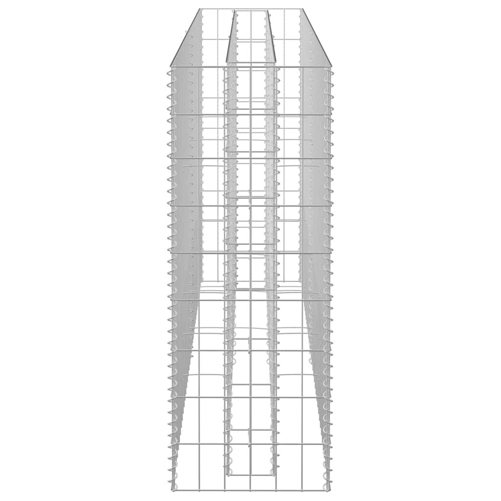 vidaXL Συρματοκιβώτιο-Γλάστρα Υπερυψωμένη 180x30x90 εκ. Γαλβ. Χάλυβας