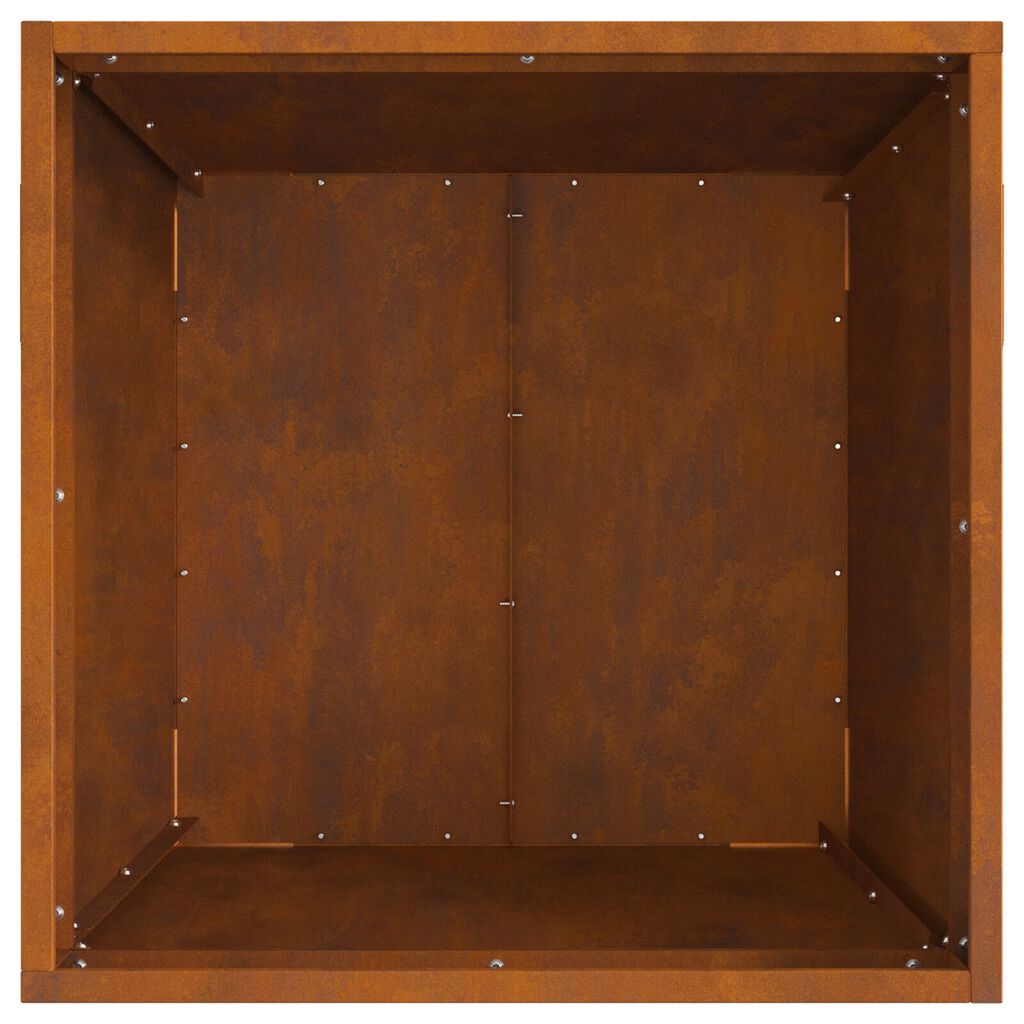 vidaXL Τετράγωνο Τζάκι 50x50x30 εκ. Σαθρού Χάλυβα