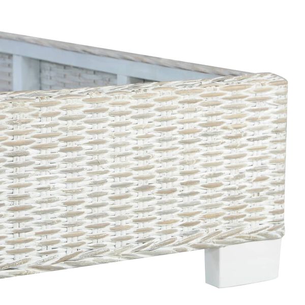 vidaXL Πλαίσιο Κρεβατιού Γκρι 140 x 200 εκ. από Φυσικό Ρατάν