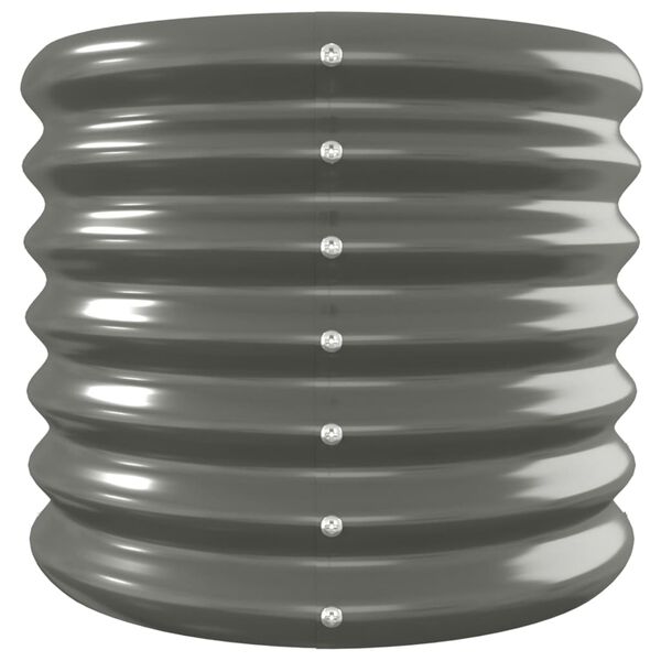 vidaXL Ζαρντινιέρα Γκρι 260x40x36 εκ. Γαλβανισμένος χάλυβας