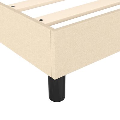 vidaXL Πλαίσιο Κρεβατιού Boxspring Κρεμ 90 x 200 εκ. Υφασμάτινο