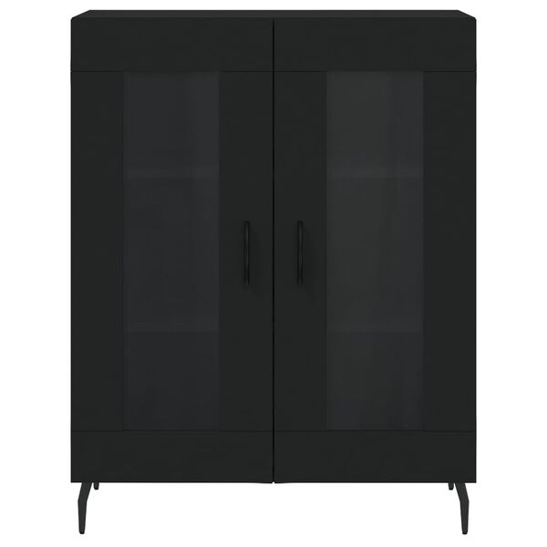 vidaXL Ντουλάπι Μαύρο 69,5x34x180 εκ. από Επεξεργασμένο Ξύλο